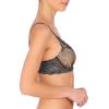 imageNatori Women Feathers Lace Plunge TShirt BraCoal Luxe Leopard Print