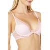 imageNatori Women Feathers Lace Plunge TShirt BraRibbon PinkPeach Pink