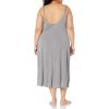 imageNatori Womens ShangriLa Solid Knit Gown Nightgown nightshirtHeather Grey
