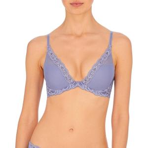 imageNatori Women Feathers Lace Plunge TShirt BraBluebell