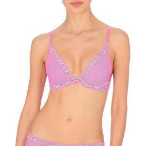 imageNatori Women Feathers Lace Plunge TShirt BraViolet Quartz