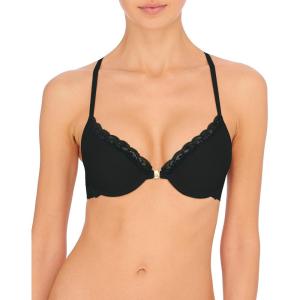 imageNatori Womens Feathers Front Close TBack BraBlack