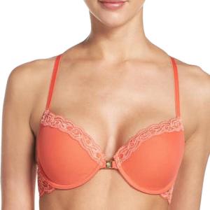 imageNatori Womens Feathers Front Close TBack BraOrange Coral
