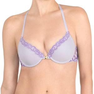 imageNatori Womens Feathers Front Close TBack BraPale BluePassion Purple