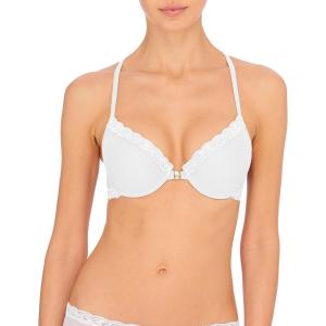 imageNatori Womens Feathers Front Close TBack BraWhite