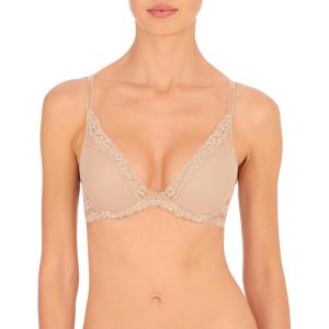 imageNatori Womens Feathers Luxe Plunge TShirt Underwire Bra 721255Caf