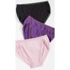 imageNatori Womens Bliss French Cut 3PackSpanish RoseBellflowerBlack 3 Pack