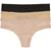 imageNatori Women Escape Thong 3PackBlackCafeRose Beige