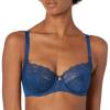 imageNatori Womens Statement Full Figure Underwire BraEstate BlueBlack