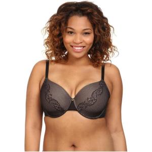 imageNatori Support Womens Plus Size Smooth Scroll Full Figure Contour Underwire BraBlackCafe