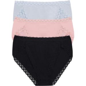 imageNatori Womens Bliss French Cut 3PackBaby BlueDelicate PeachBlack