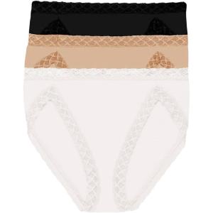 imageNatori Womens Bliss French Cut 3PackBlackCafeWhite