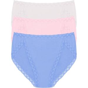 imageNatori Womens Bliss French Cut 3PackBlue IrisSoft MulberryMink