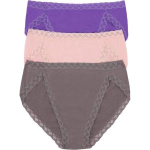 imageNatori Womens Bliss French Cut 3PackElectric PurpleDelicate PeachMineral