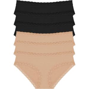 imageNatori Womens Bliss Girl Brief 6PackBlackBlackBlackCafeCafeCafe