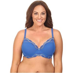 imageNatori Support Womens PlusSize Pure Allure Full Figure Contour BraNautical BlueSilver Dusk
