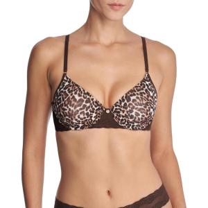 imageNatori Womens Bliss Perfection Seamless TShirt BraFrench Roast Leopard Print