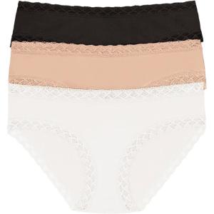 imageNatori Womens Bliss Girl Brief 3PackBlackCafWhite