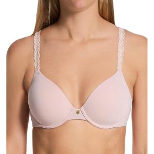 imageNatori Women Feathers Lace Plunge TShirt BraRose BeigePink Pearl